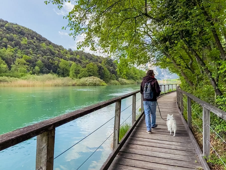 Spaziergang Lago di Toblino im Trentino